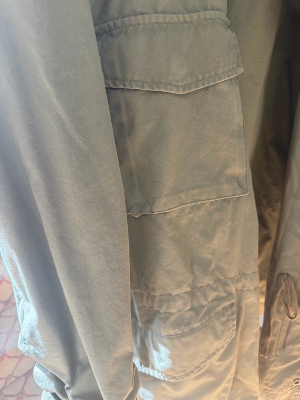 GAP Men's Military-Style Field Jacket in Olive - Picture 4 of 4